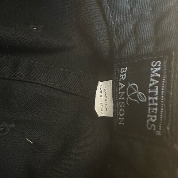 Smathers & Branson Cap Black Pink The‎ Smooth Peach  Needlepoint Adjustable Hat - Picture 4 of 4